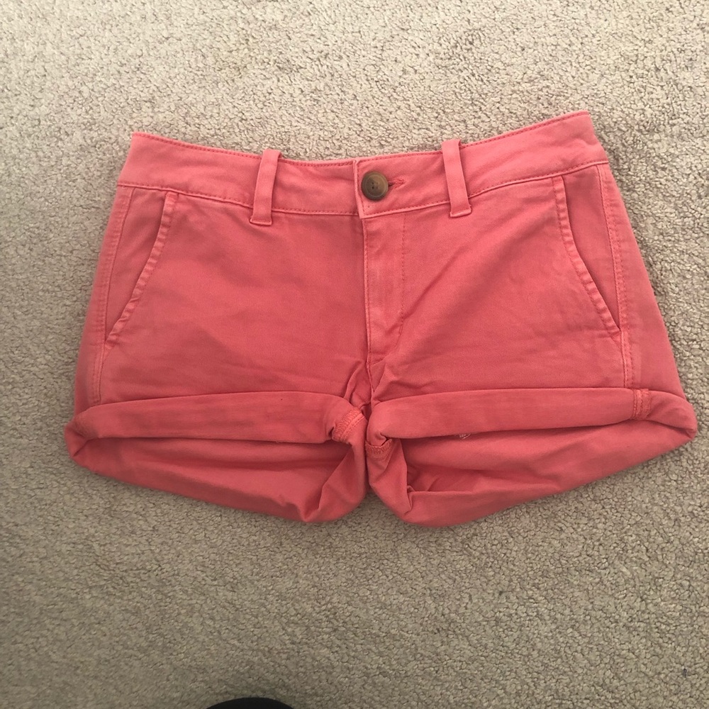 American Eagle khaki midi shorts